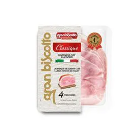 GRAN BISCOTTO ROVAGNATI Jambon Nature Cuit à la Vapeur de Haute qualité 120g