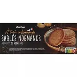 AUCHAN TERROIR Biscuits sablés normands au beurre de Normandie 175g