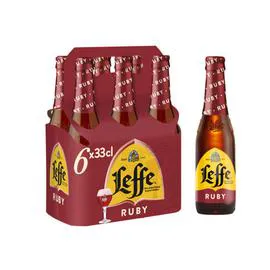 LEFFE Leffe Ruby Bière fruitée Abbaye Belge Ruby 5° 6x33cl