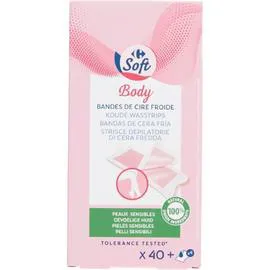 CARREFOUR SOFT Bandes de cire froide corps peaux sensibles x40