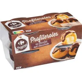 CARREFOUR ORIGINAL Dessert profiteroles au chocolat 4x90g