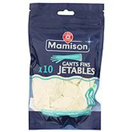 MARQUE REPÈRE, MAMISON Gants jetables latex T7 x10 x10