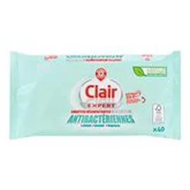 MARQUE REPÈRE, CLAIR Lingettes désinfectantes Anti-bactériennes x40 x40 