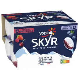YOPLAIT Skyr Panaché aux fruits rouges et myrtilles 8x100g