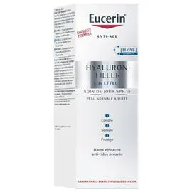 EUCERIN Crème de Soin Hyaluron-Filler + 3x Effect Soin de Jour SPF15 Peau Normale à Mixte 50ml