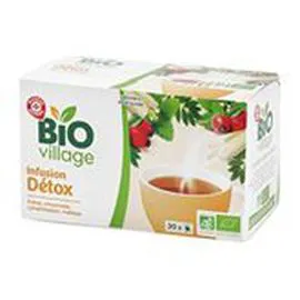 MARQUE REPÈRE, BIO VILLAGE Infusion detox Bio - x20 30g
