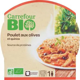 CARREFOUR BIO Plat cuisiné bio poulet quinoa 300g