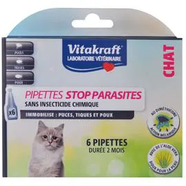 VITAKRAFT Pipettes Stop Parasites Chat P/6 6g