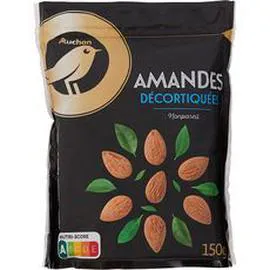 AUCHAN GOURMET Amandes décortiquées 150g