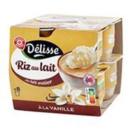 MARQUE REPÈRE, DÉLISSE Riz au lait Vanille 8x115g