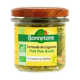 BONNETERRE Tartinade De Légumes Petits Pois Basilic Bio 135g