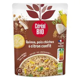 CÉRÉAL BIO Quinoa Royal pois chiches et citron confit Bio 220g