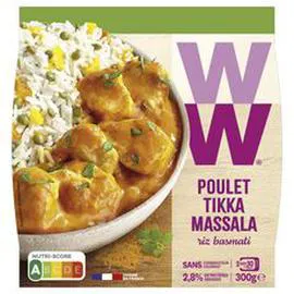WW, WEIGHT WATCHERS Poulet tikka massala et riz basmati sans couverts 300g