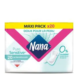 NANA Serviètes Hygièniques Pure Sensitive Flux Modéré x20