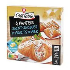 MARQUE REPÈRE, CÔTÉ TABLE Feuilletés paniers St Jacques Fruits de mer 4x100g