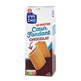 MARQUE REPÈRE, P'TIT DÉLI Biscuits fourrés Coeur fondant chocolat 225g