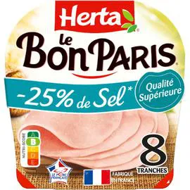 HERTA Jambon sel réduit Le Bon Paris 280g