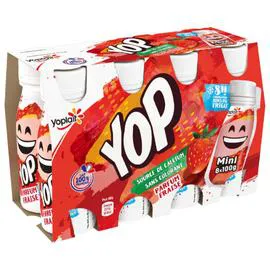 YOPLAIT, P'TIT YOP Yaourt à boire fraise 8x100g
