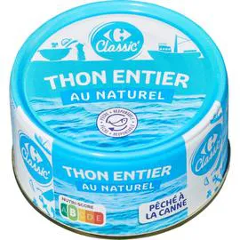 CARREFOUR CLASSIC' Thon entier au naturel 93g