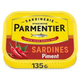 PARMENTIER Sardines huile d'olive et piment 135g