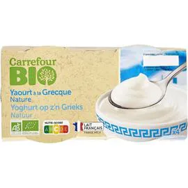 CARREFOUR BIO Yaourt à la Grecque nature Bio 4x150g