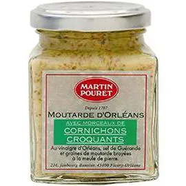MARTIN POURET Moutarde d'Orléans avec morceaux de cornichons croquants 200g