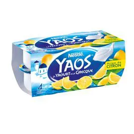 NESTLÉ, YAOS Yaourt à la grecque citron 4x125g
