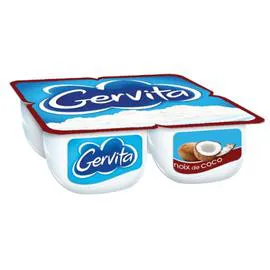 GERVITA Fromage blanc mousse coco 4x100g