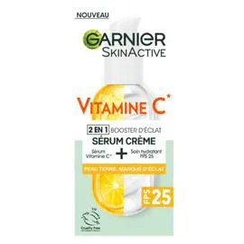 GARNIER, SKINACTIVE Sérum Visage 2 en 1 Vitamine C Booster d'Eclat 50ml
