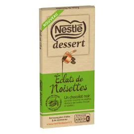 NESTLÉ, DESSERT Tablette de chocolat noir éclats de noisettes 170g