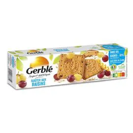 GERBLÉ Biscuits aux raisins sel réduit 360g