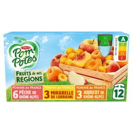MATERNE, POM'POTES Compote fruits de nos régions 12x90g