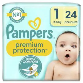 PAMPERS Couches Bébé Premium Protection Taille1 - 2kg-5kg x22