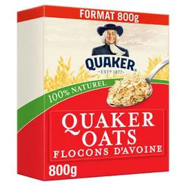 QUAKER, OATS Céréales flocons d'avoine 800g