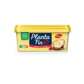 PLANTA FIN Margarine doux tartine et cuisson sans huile de palme 225g