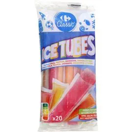 CARREFOUR CLASSIC' Glace à l'eau Ice Tubes 816g