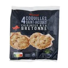 AUCHAN Coquilles Saint-Jacques cuisinées à la bretonne 360g