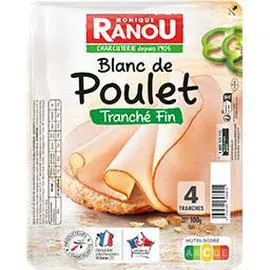 MONIQUE RANOU Blanc de poulet tranché fin 100g