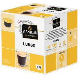 PLANTEUR DES TROPIQUES Capsules de café compatibles Dolce Gusto moulu Lungo 16x7g