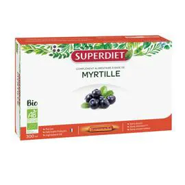 SUPER DIET Complément Alimentaire Myrtille Bio Ampoule x20 300ml
