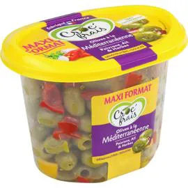 CROC'FRAIS Olives vertes dénoyautées méditerranéenne 500g