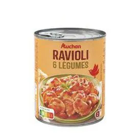 AUCHAN Ravioli aux 6 légumes 800g