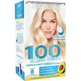 GARNIER, 100% ULTRA BLOND Décoloration Cheveux Décolorant Sans Ammoniaque l'unité