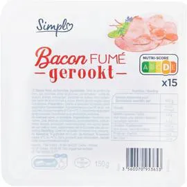 CARREFOUR SIMPL Bacon fumé 150g