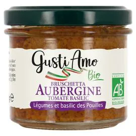 GUSTI AMO BIO Bruschetta Aubergine tomate basilic bio 100g