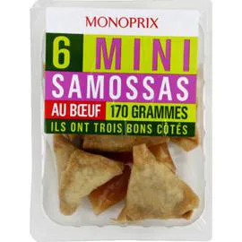 MONOPRIX Mini samossas au boeuf 150g