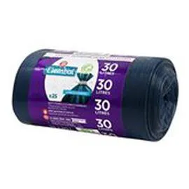MARQUE REPÈRE, ELEMBAL Sacs poubelle 30L à liens classiques - x25 x25