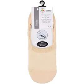 MONOPRIX FEMME Lot de 2 Paires de Protège-Pieds Fil d'Ecosse - 36/38 l'unité