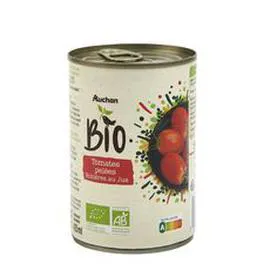 AUCHAN BIO Tomates pelées entières au jus de tomates 240g
