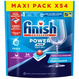 FINISH Tablettes Lave Vaisselle Power Plus tout en 1 x54